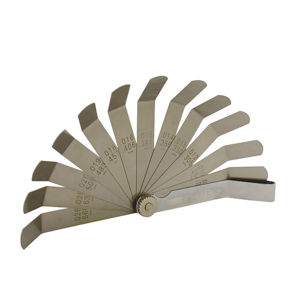 Surtek 12 Blade 45Deg ValveTappet Feeler Gauge 107323 - main